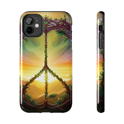 Strong Apple iPhone Case Ft. Peace Sign (Choose Peace)