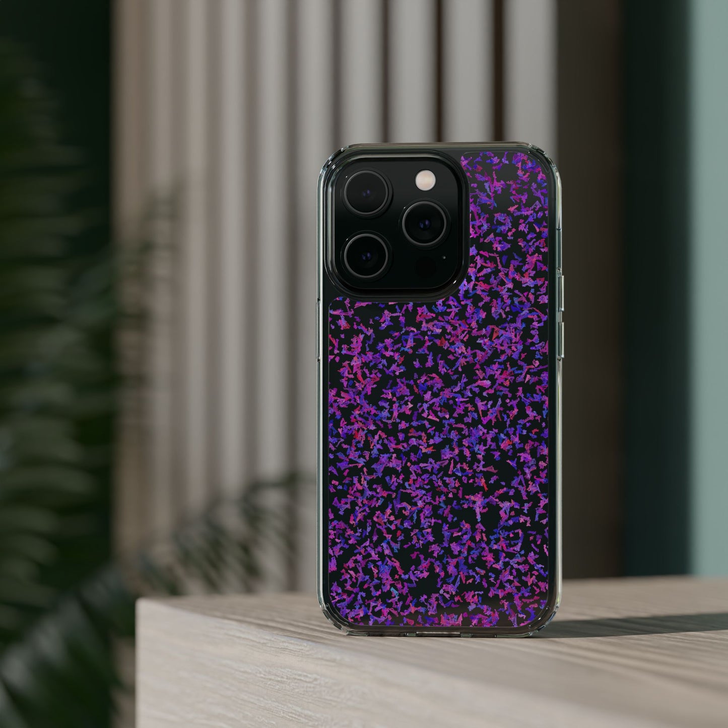 Clear iPhone and Android Cases Ft. Purple Leaves