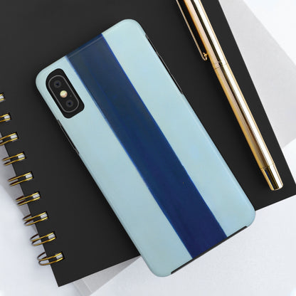 Strong Apple iPhone Case Ft. Minimal Blue Stripe