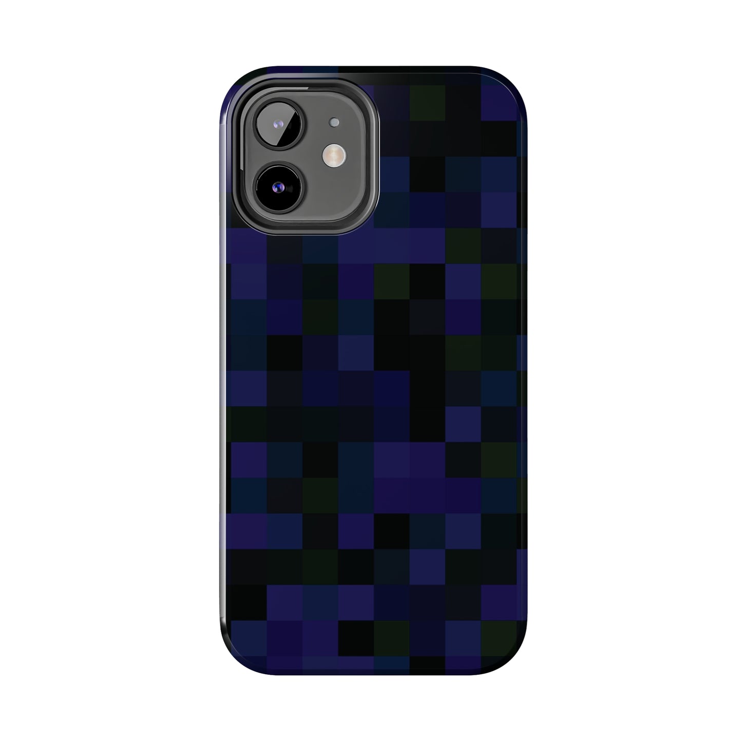 Strong Apple iPhone Case Ft. Dark Blue Pixels