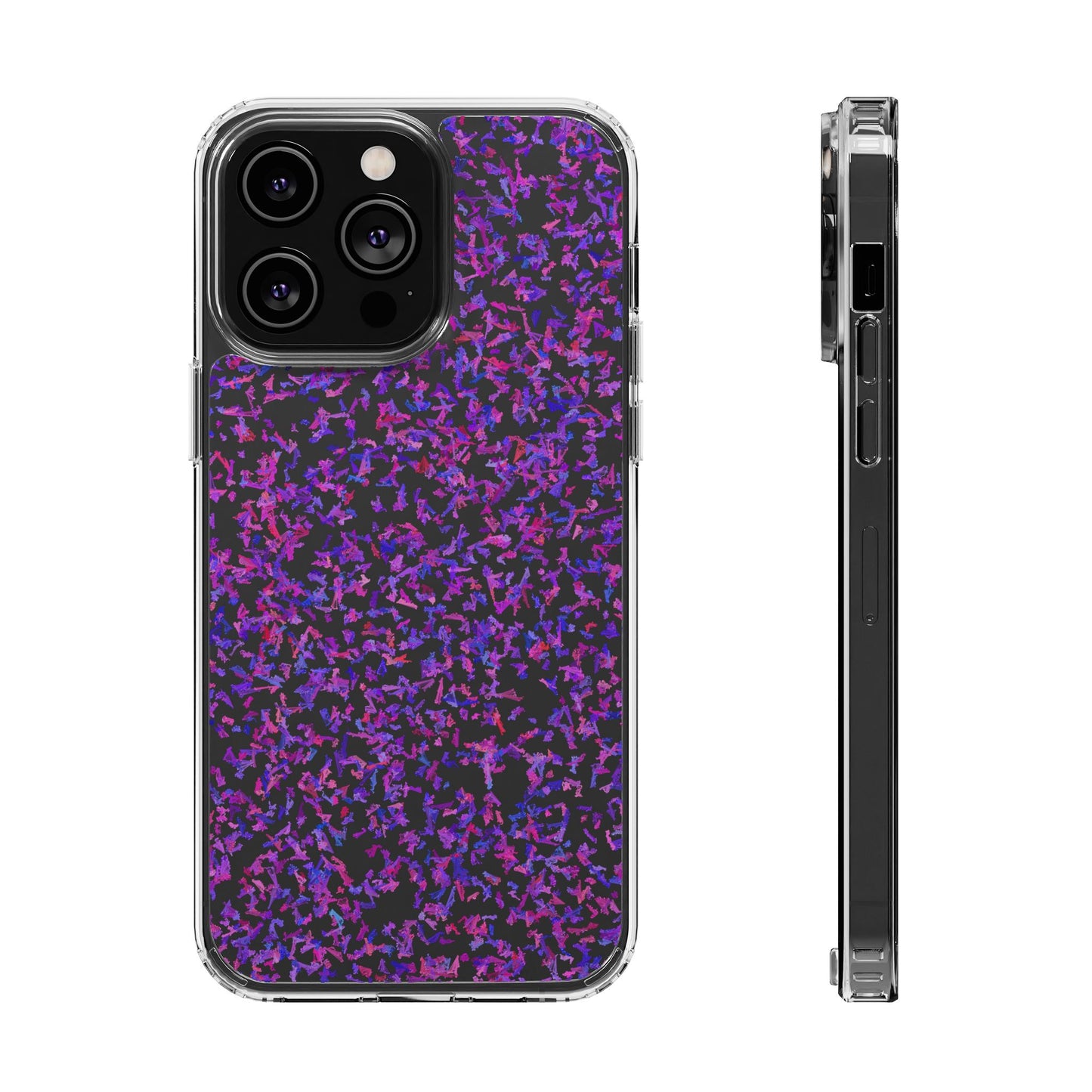 Clear iPhone and Android Cases Ft. Purple Leaves