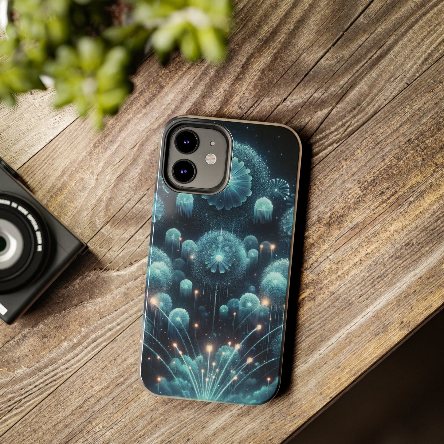 ToughDrop Apple iPhone Case Ft. Blue Dot New Year Fireworks