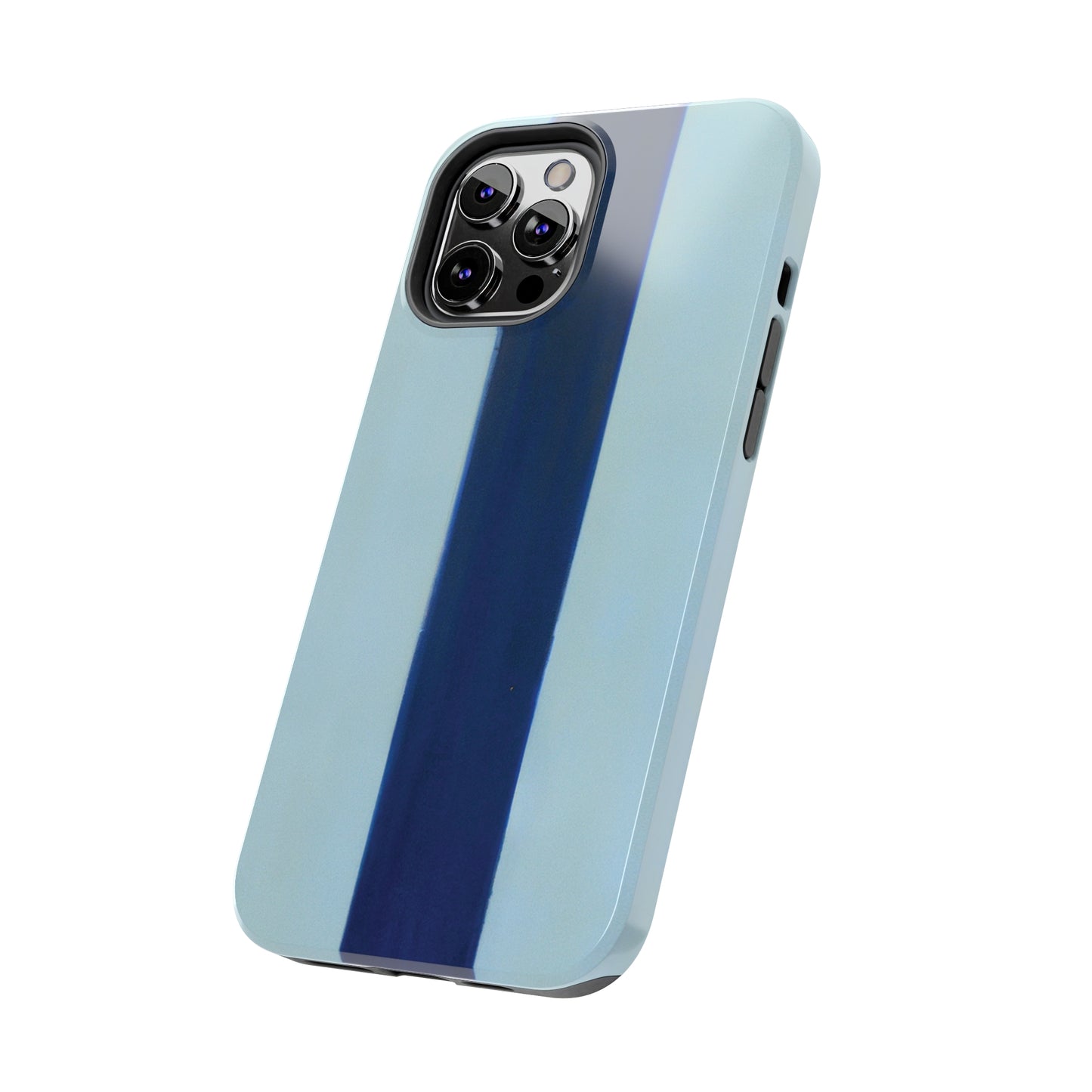 Strong Apple iPhone Case Ft. Minimal Blue Stripe