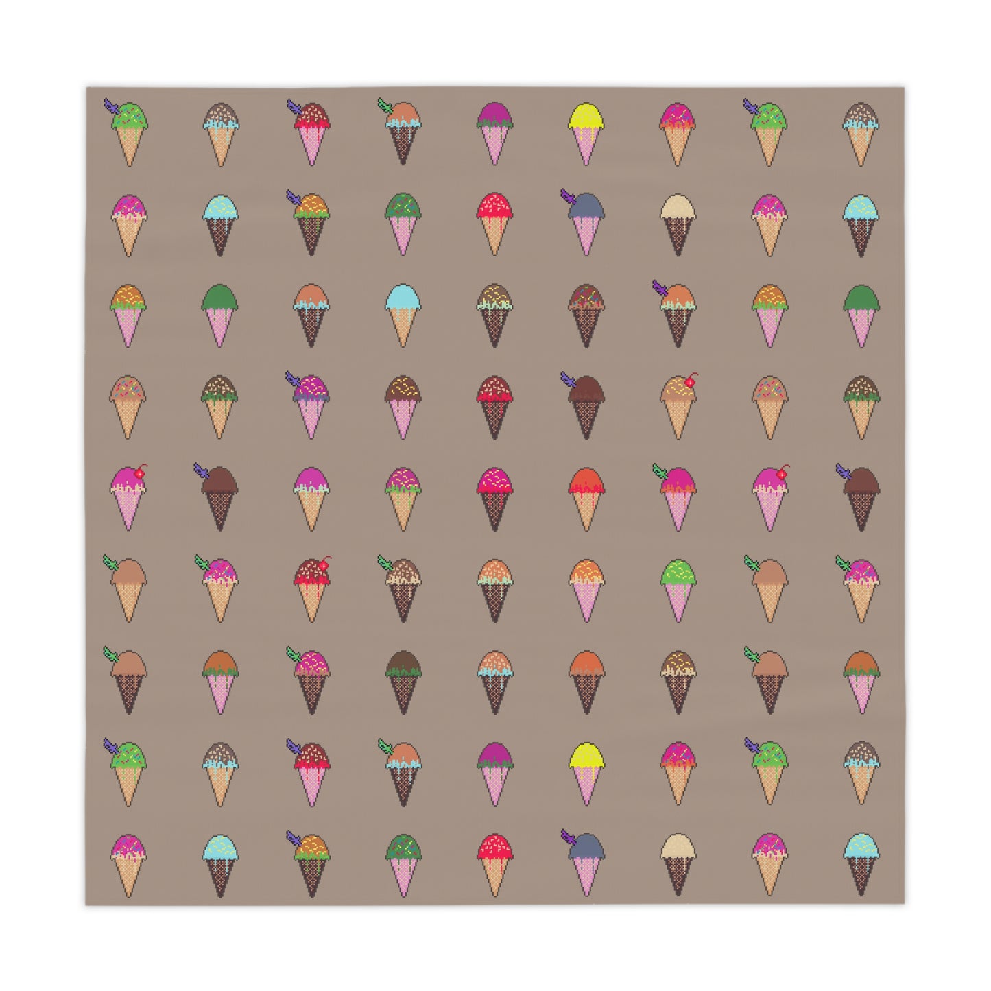 Pixel Cones Party Tablecloth (Square, Polyester)