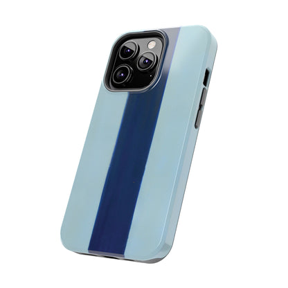 Strong Apple iPhone Case Ft. Minimal Blue Stripe