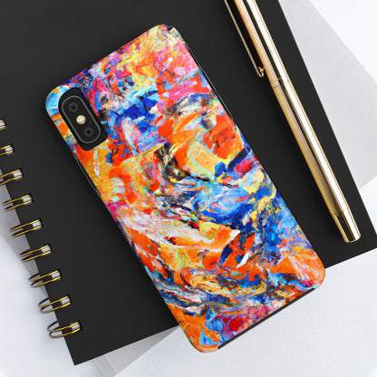 Tough Apple iPhone Case Ft. Abstract Blue and Orange