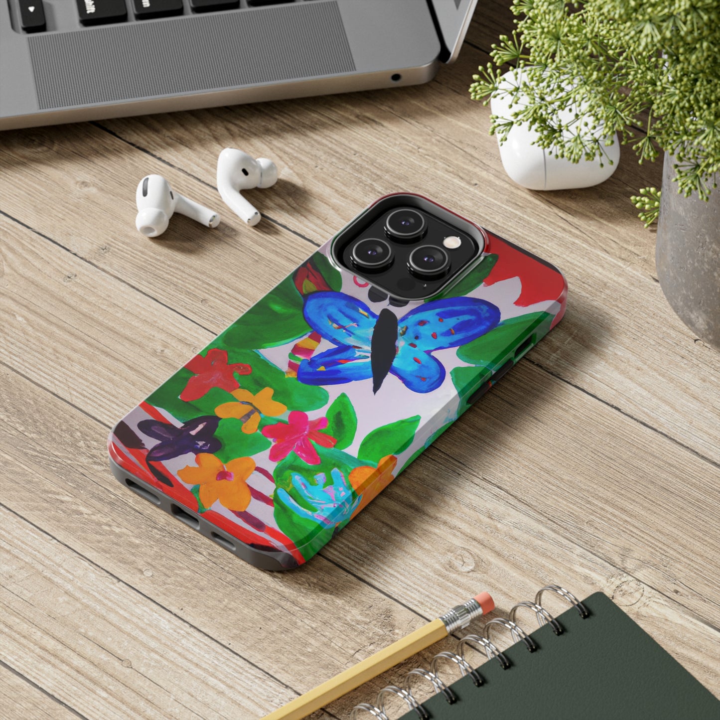 Tough Case-Mate iPhone Case Ft. Watercolor Butterfly