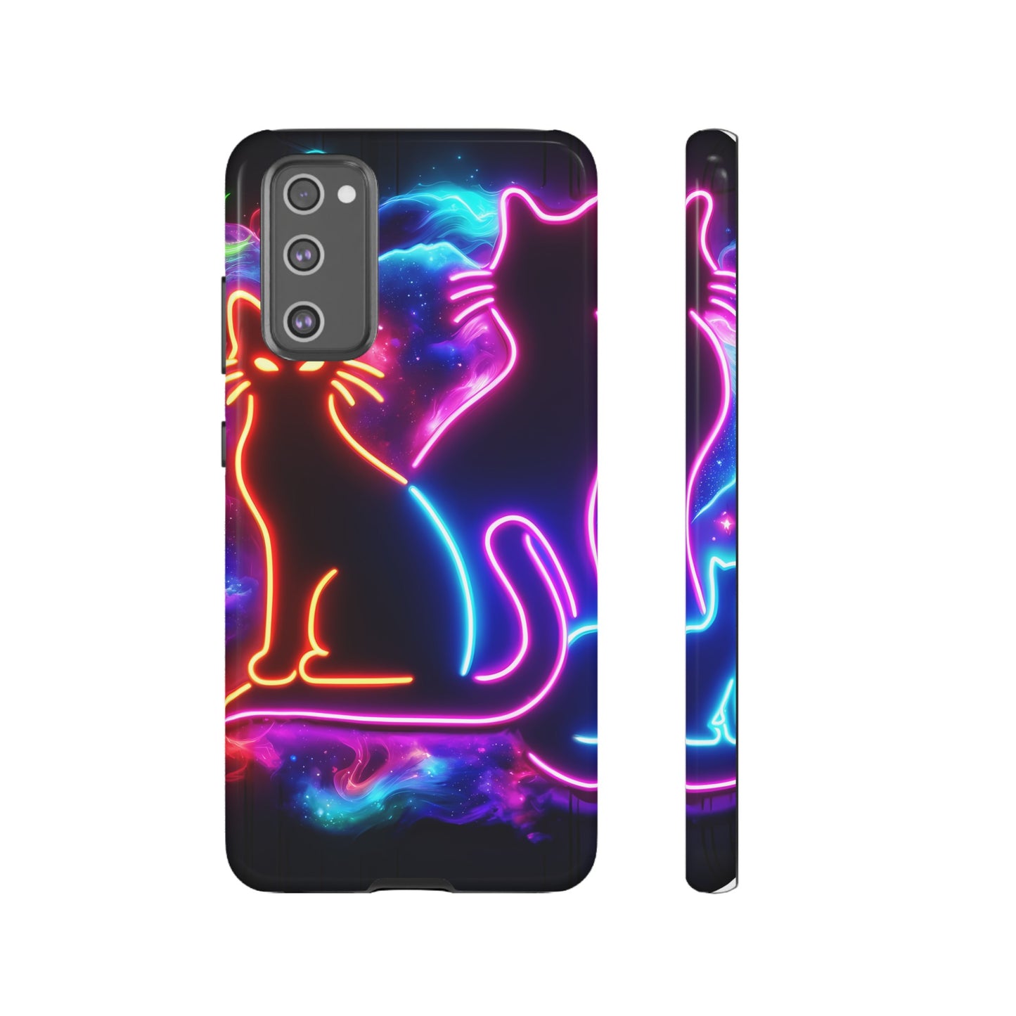 Tough Phone Case Ft. Neon Cats