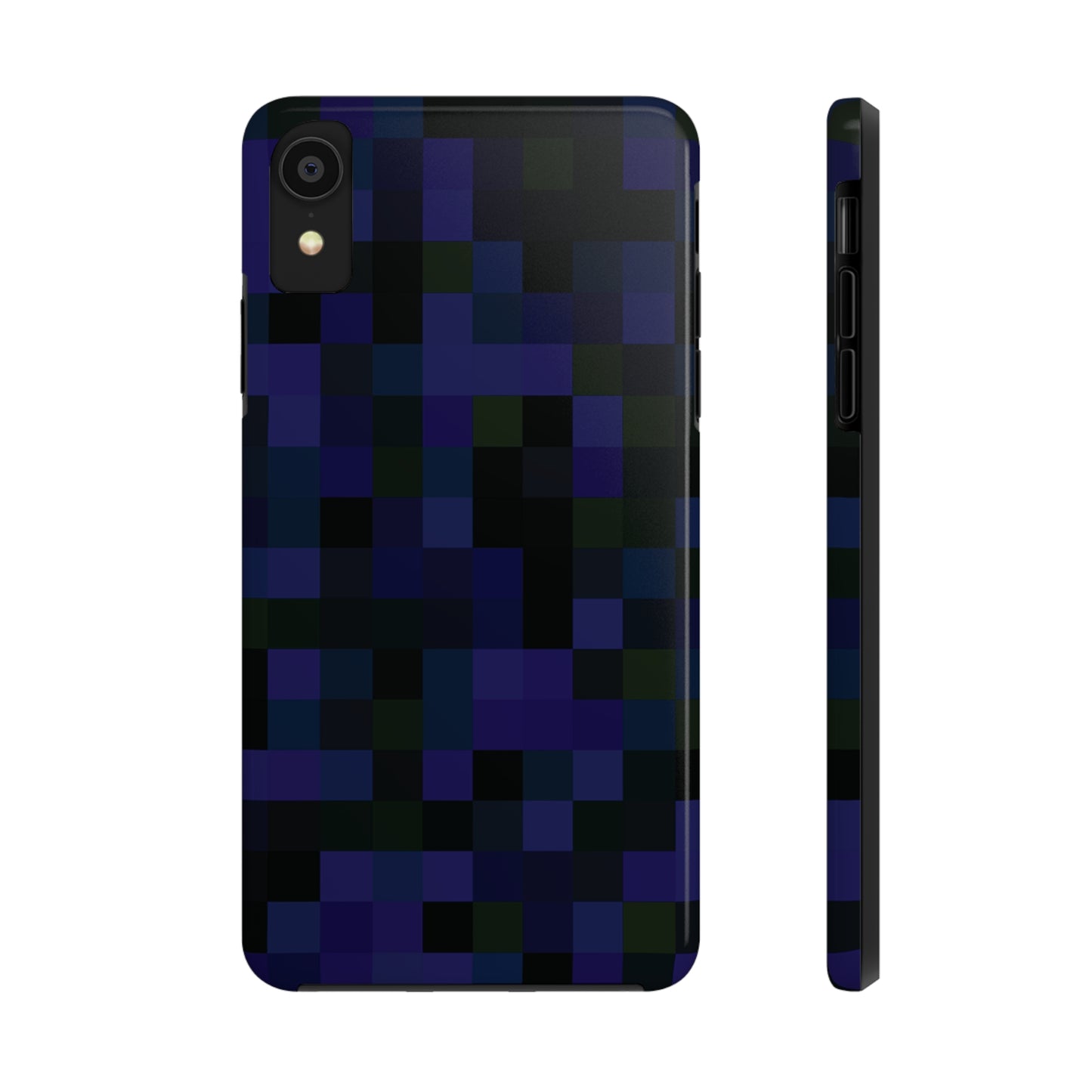 Strong Apple iPhone Case Ft. Dark Blue Pixels