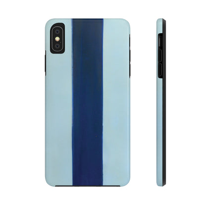 Strong Apple iPhone Case Ft. Minimal Blue Stripe