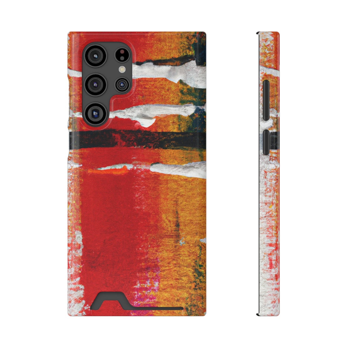 iPhone 13 and Samsung S21, S22 Cases with Card Holder Ft. Abstract New Mexico Desert