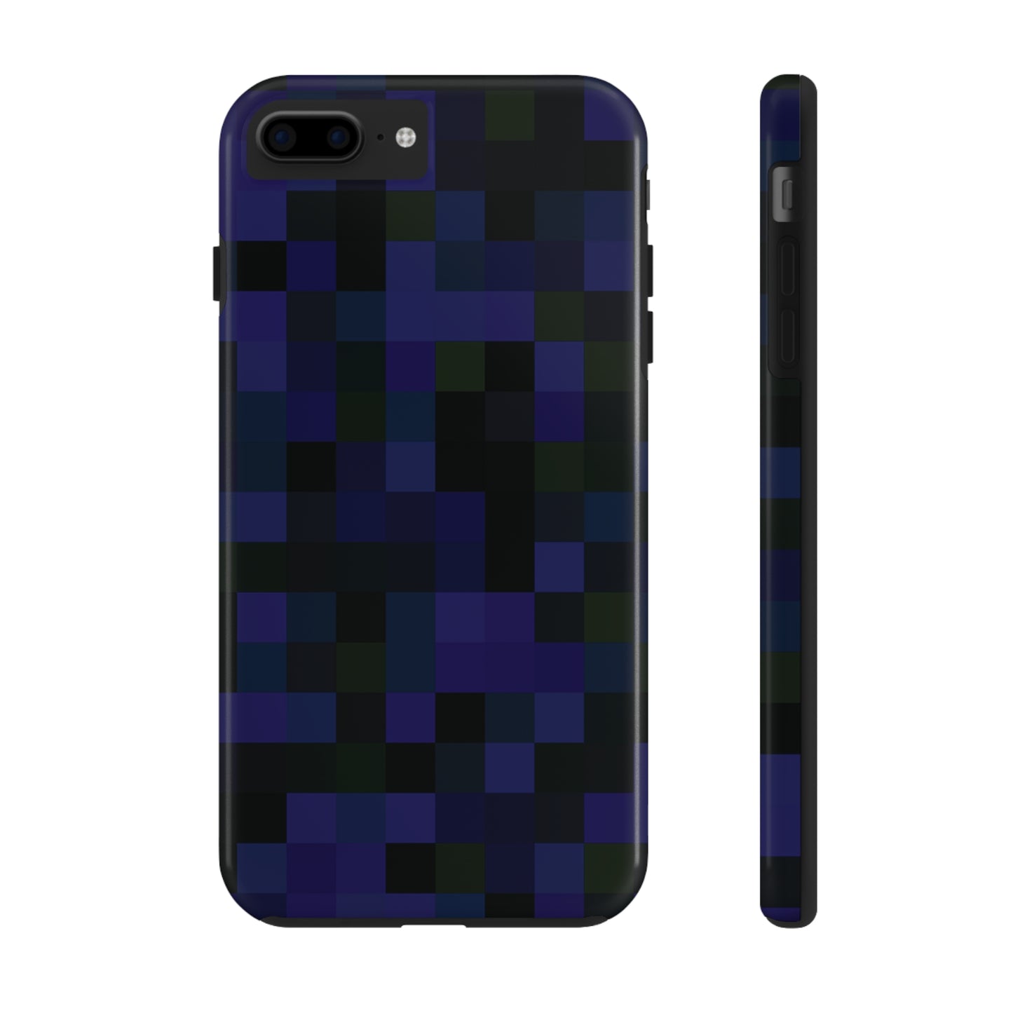 Strong Apple iPhone Case Ft. Dark Blue Pixels