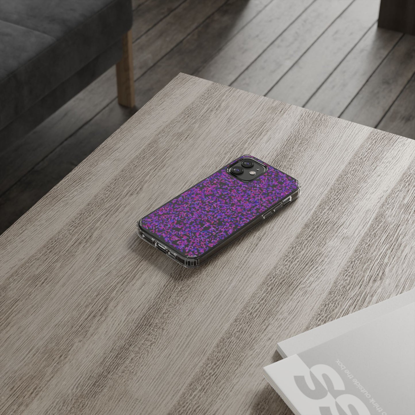 Clear iPhone and Android Cases Ft. Purple Leaves