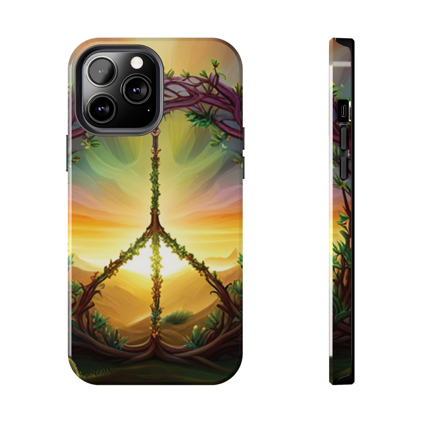 Strong Apple iPhone Case Ft. Peace Sign (Choose Peace)