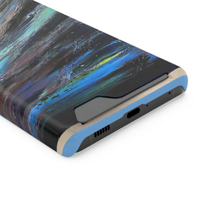 iPhone 13 and Samsung S21, S22 Cases with Card Holder Ft. Abstract Neptune