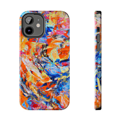 Tough Apple iPhone Case Ft. Abstract Blue and Orange