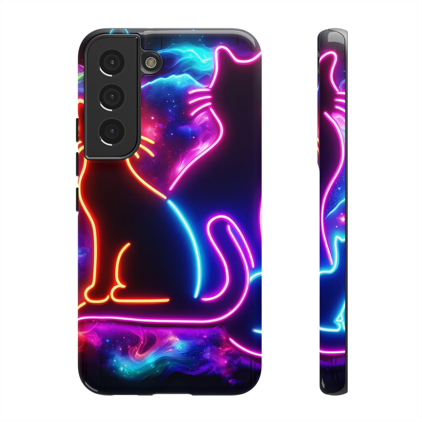 Tough Phone Case Ft. Neon Cats