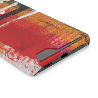 iPhone 13 and Samsung S21, S22 Cases with Card Holder Ft. Abstract New Mexico Desert