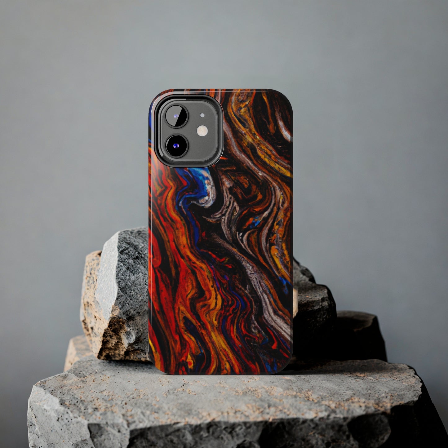 Tough Apple iPhone Case Ft. Abstract Petrified Wood