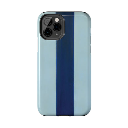 Strong Apple iPhone Case Ft. Minimal Blue Stripe