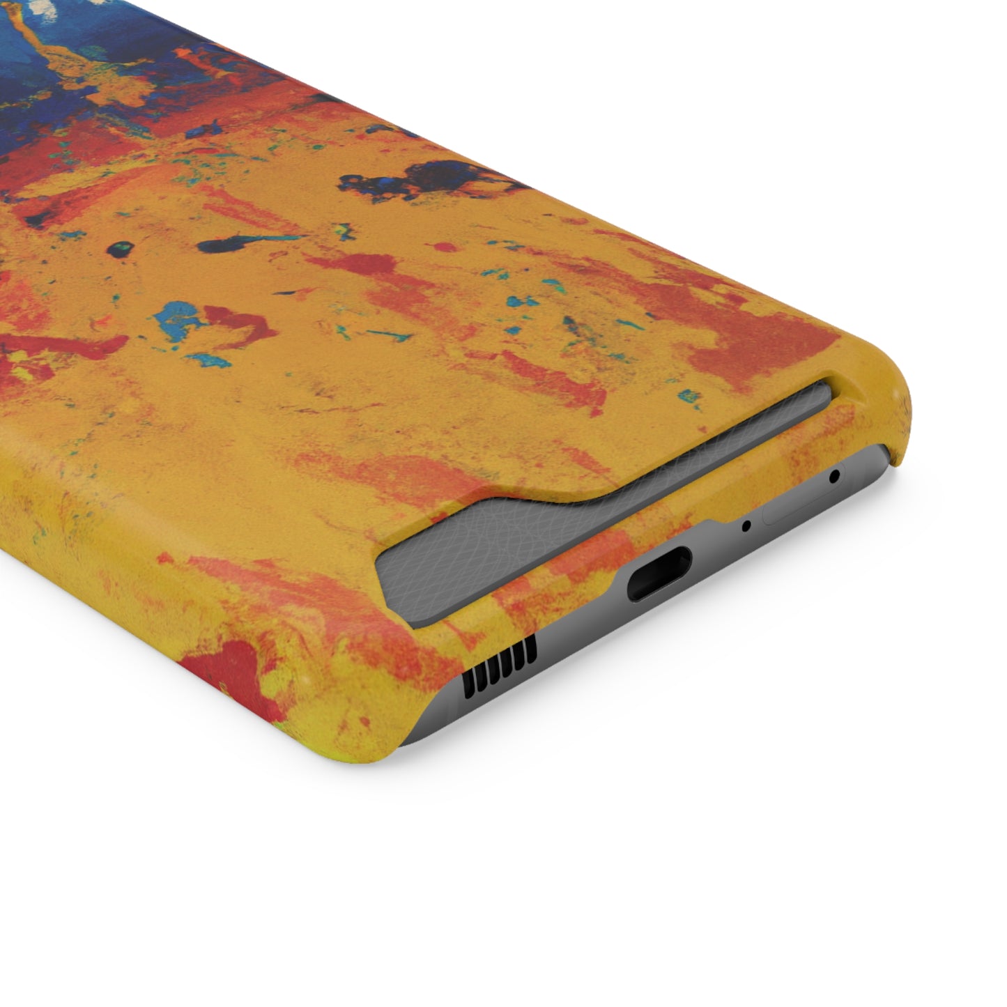iPhone 13 and Samsung S21, S22 Cases with Card Holder Ft. Abstract Sun