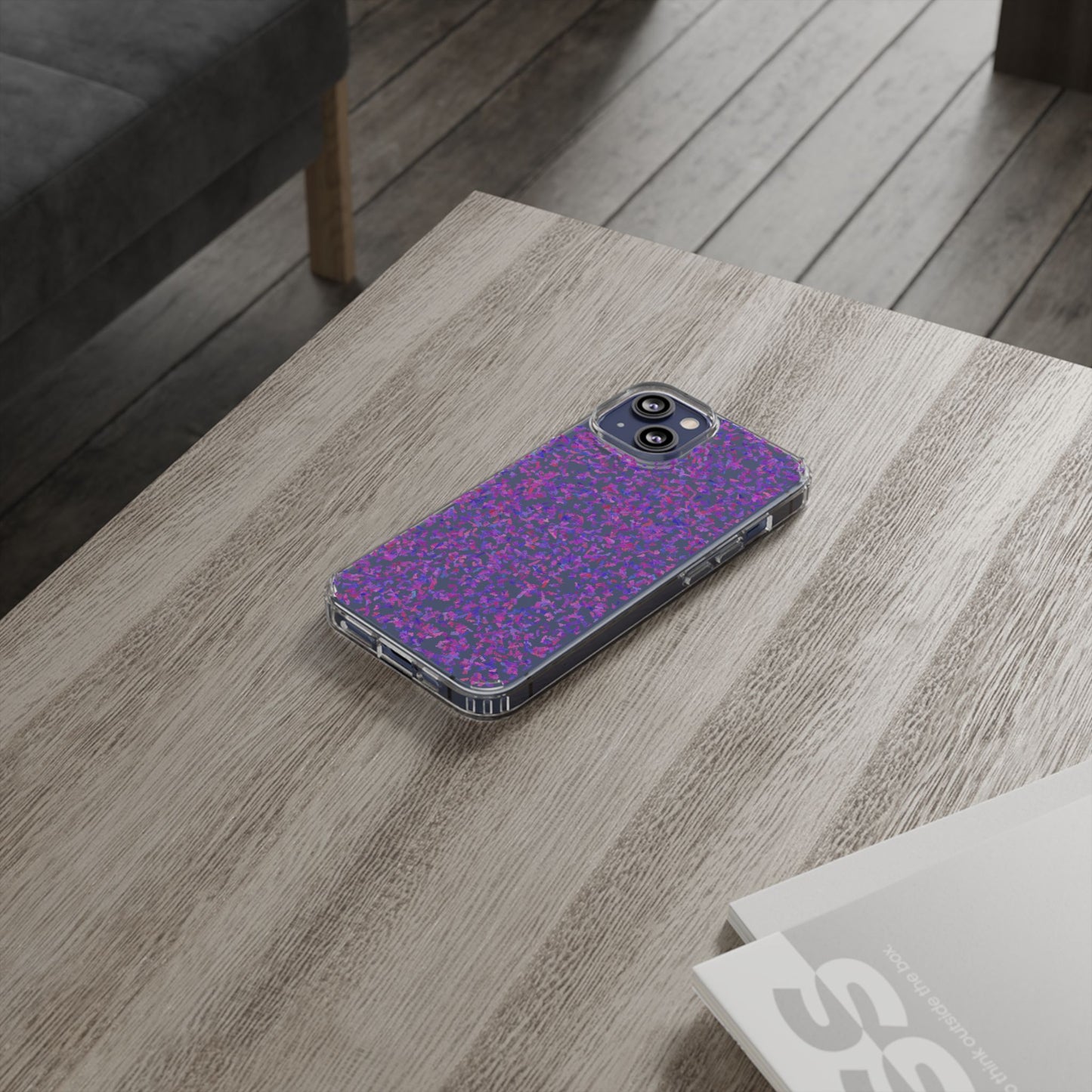 Clear iPhone and Android Cases Ft. Purple Leaves