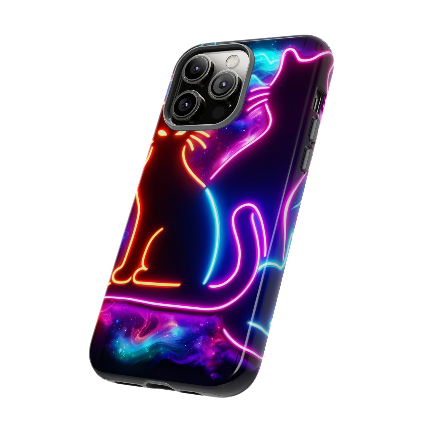 Tough Phone Case Ft. Neon Cats