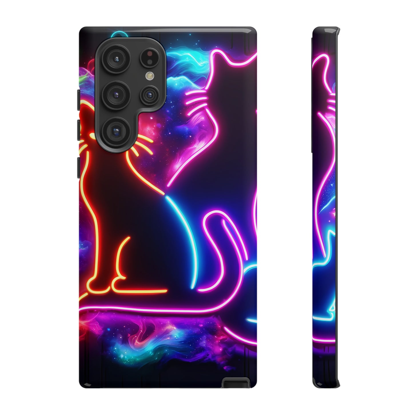 Tough Phone Case Ft. Neon Cats