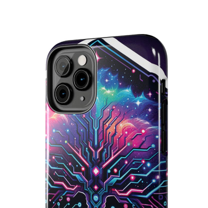 ToughDrop Apple iPhone Case Ft. Cyberpunk Nebula Tree