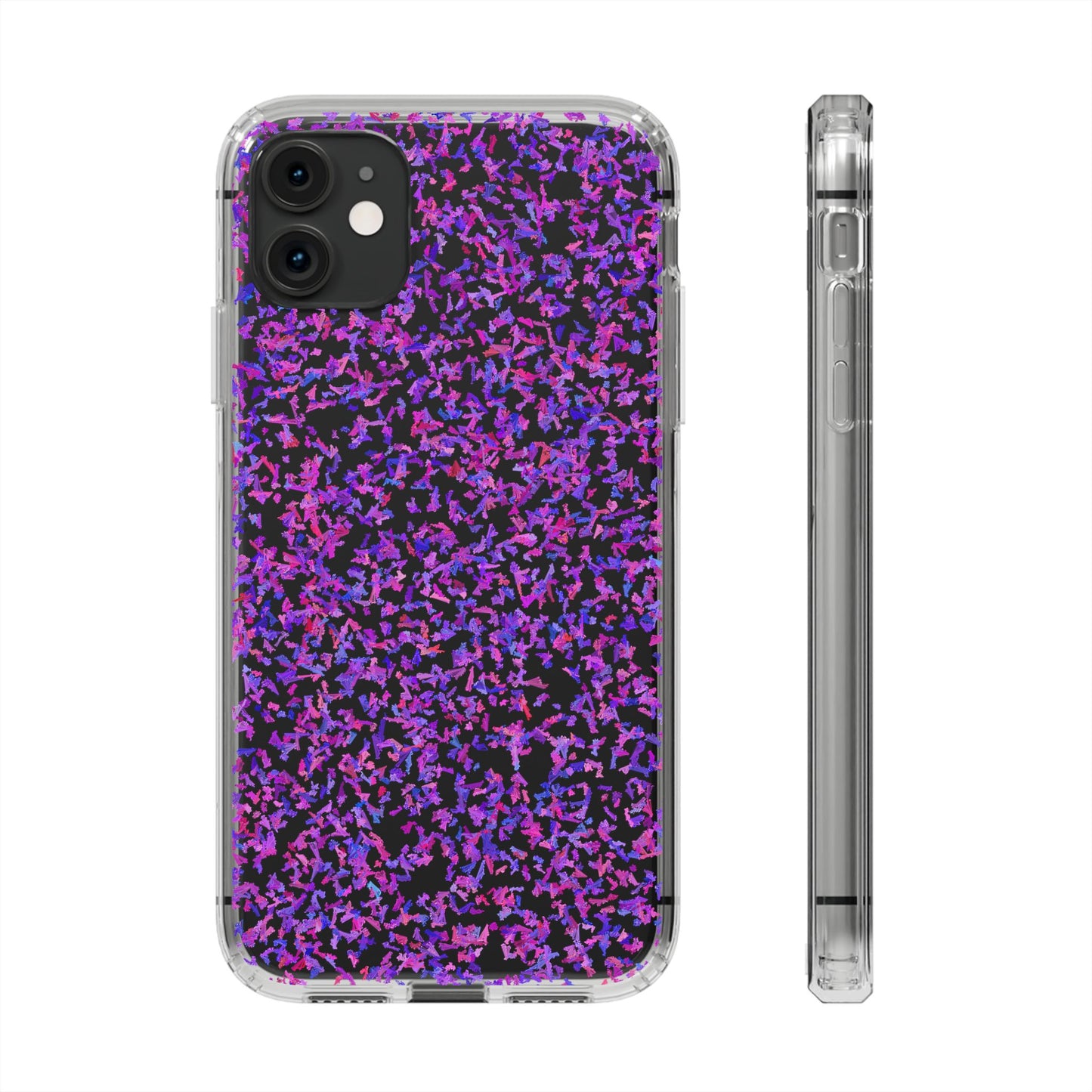 Clear iPhone and Android Cases Ft. Purple Leaves