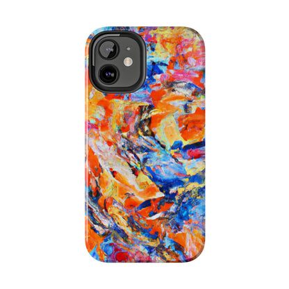 Tough Apple iPhone Case Ft. Abstract Blue and Orange