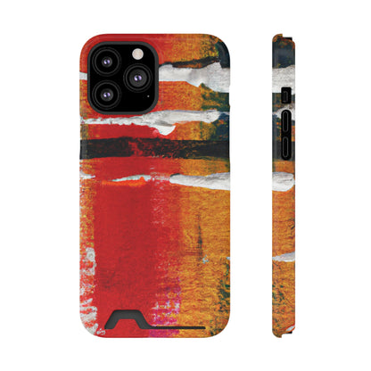 iPhone 13 and Samsung S21, S22 Cases with Card Holder Ft. Abstract New Mexico Desert