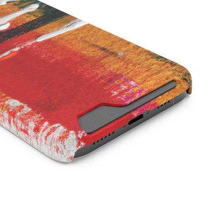 iPhone 13 and Samsung S21, S22 Cases with Card Holder Ft. Abstract New Mexico Desert