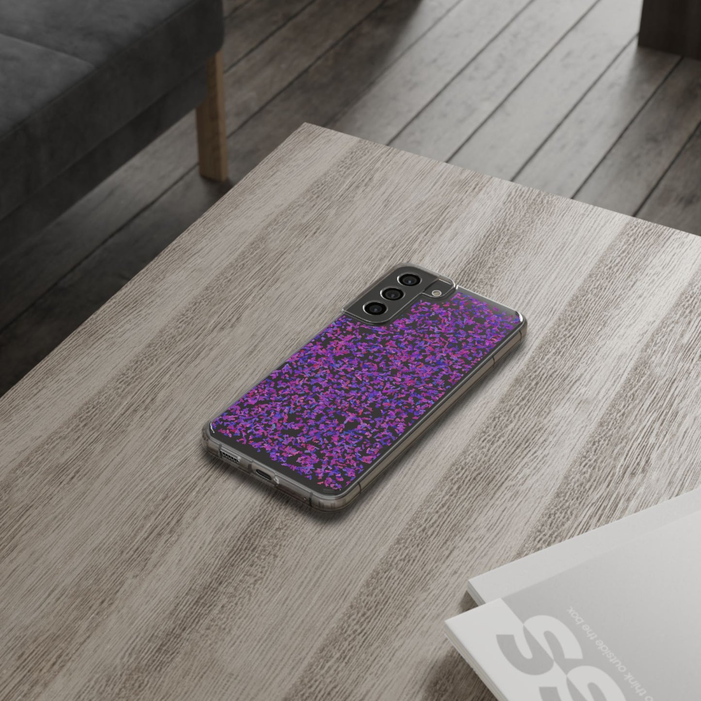 Clear iPhone and Android Cases Ft. Purple Leaves