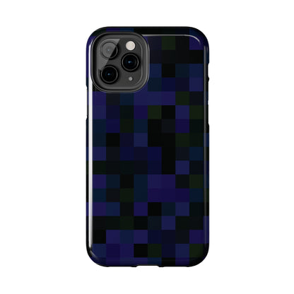 Strong Apple iPhone Case Ft. Dark Blue Pixels