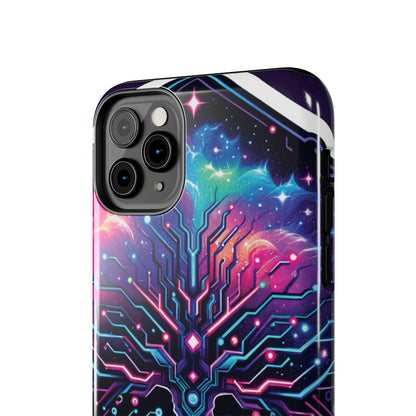 ToughDrop Apple iPhone Case Ft. Cyberpunk Nebula Tree