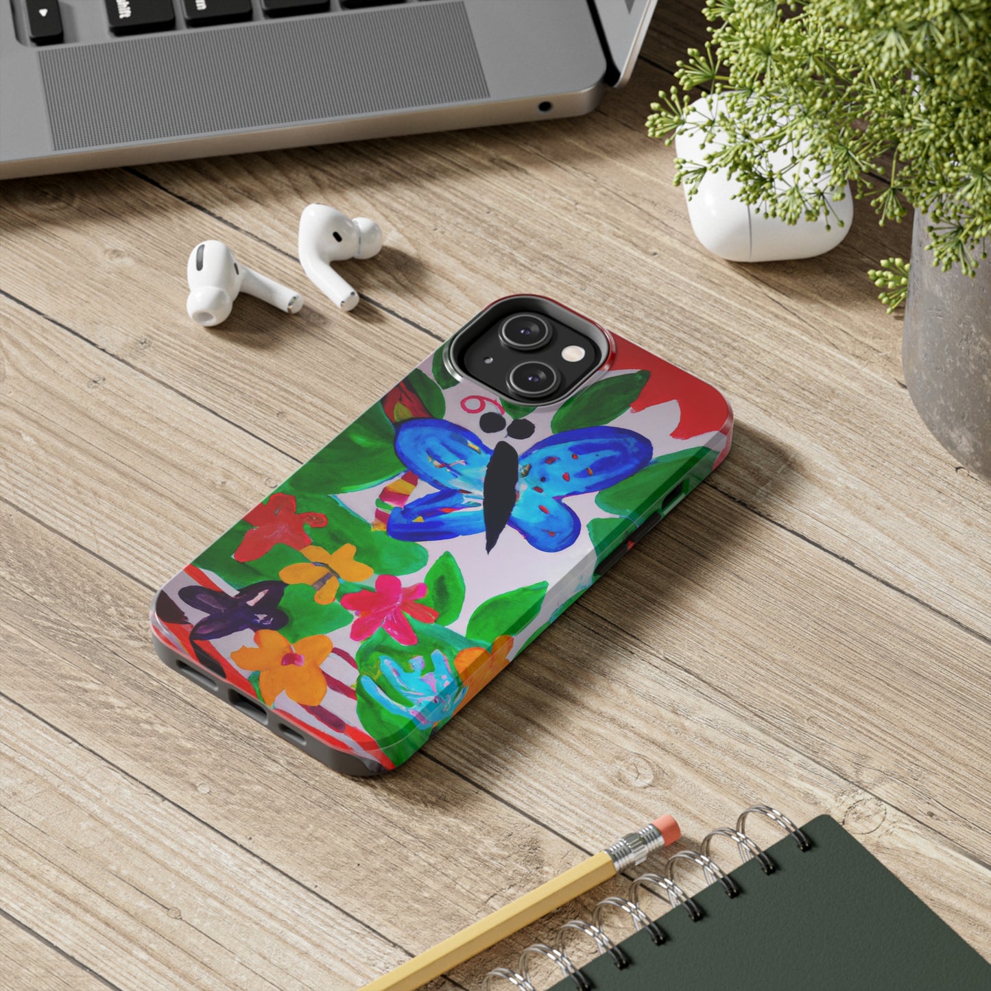 Tough Case-Mate iPhone Case Ft. Watercolor Butterfly