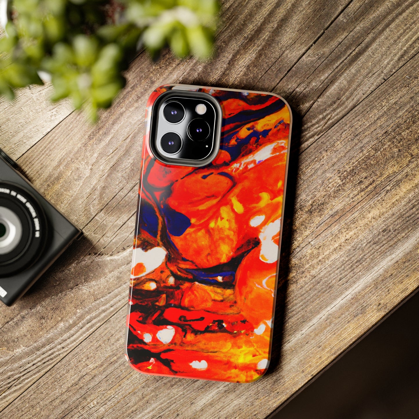 Tough Apple iPhone Cases Ft. Abstract Halloween Pumpkin