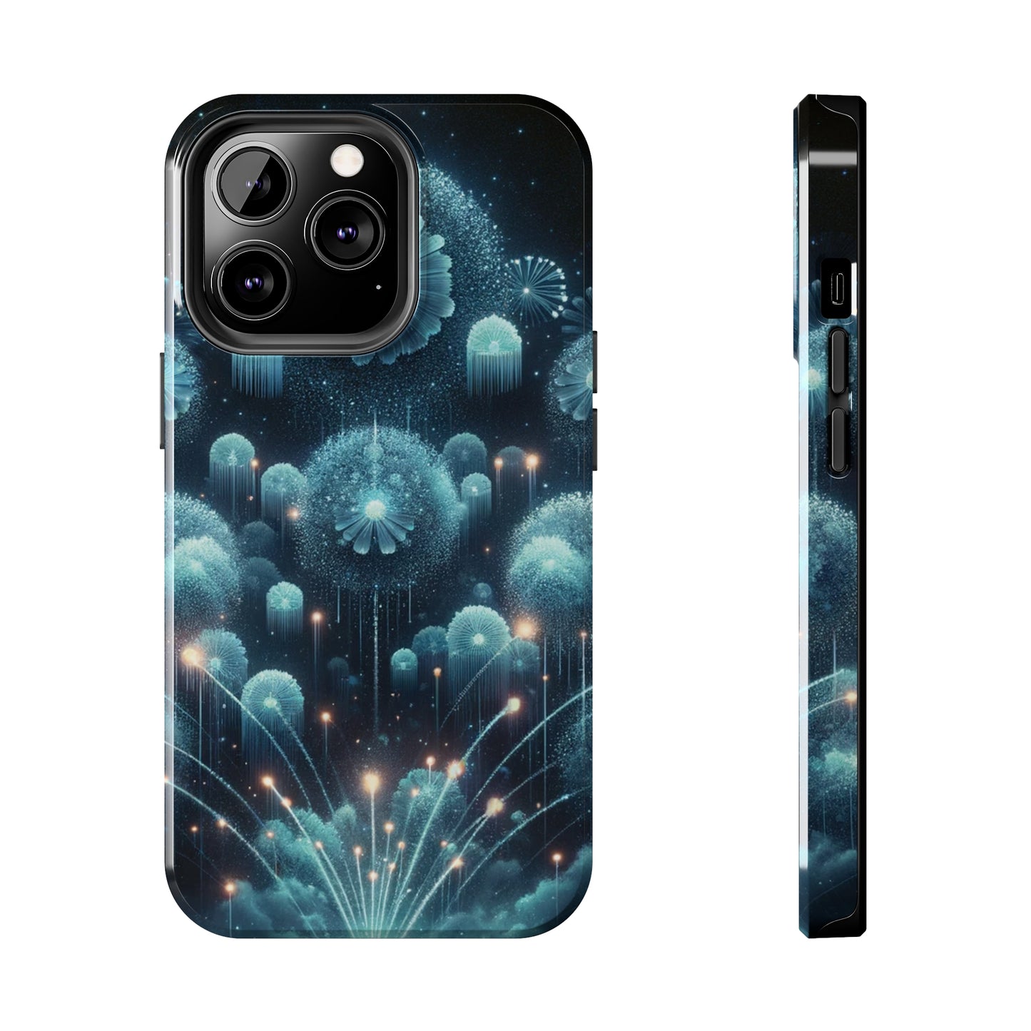 ToughDrop Apple iPhone Case Ft. Blue Dot New Year Fireworks