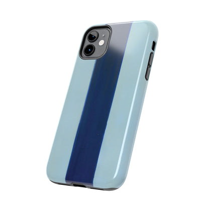 Strong Apple iPhone Case Ft. Minimal Blue Stripe