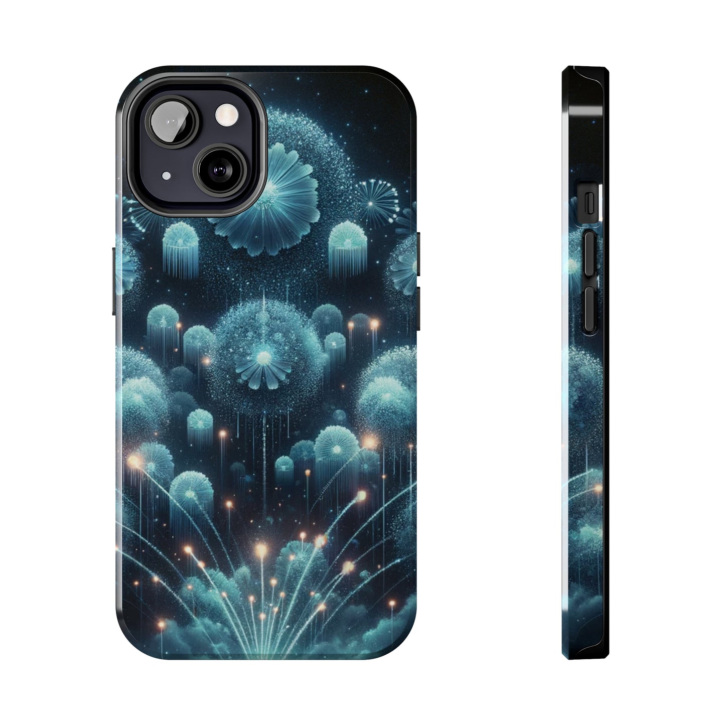 ToughDrop Apple iPhone Case Ft. Blue Dot New Year Fireworks