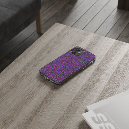 Clear iPhone and Android Cases Ft. Purple Leaves