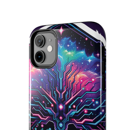 ToughDrop Apple iPhone Case Ft. Cyberpunk Nebula Tree