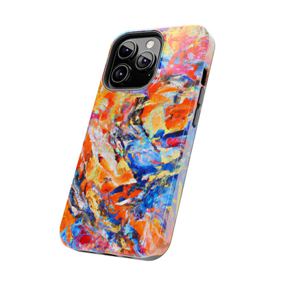 Tough Apple iPhone Case Ft. Abstract Blue and Orange