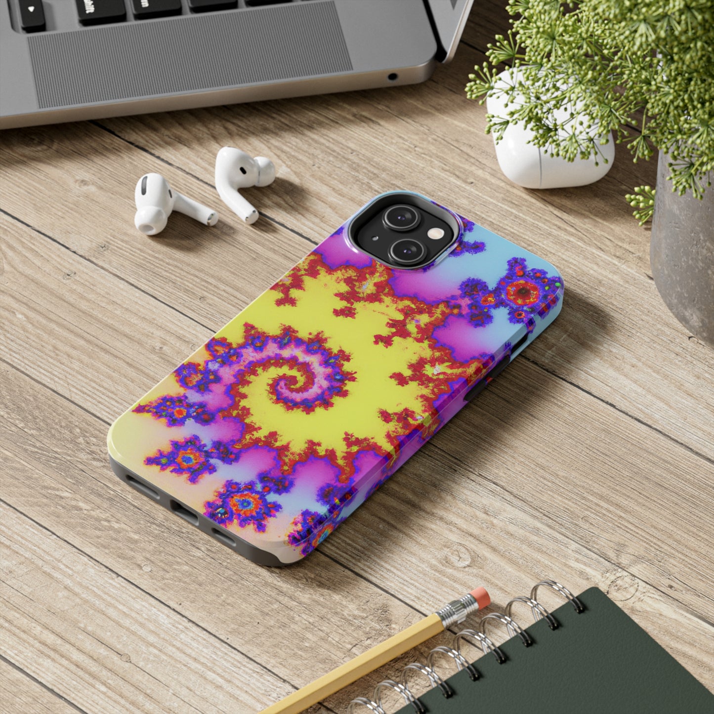 Tough Case-Mate iPhone Case Ft. Tie Dye Fractal