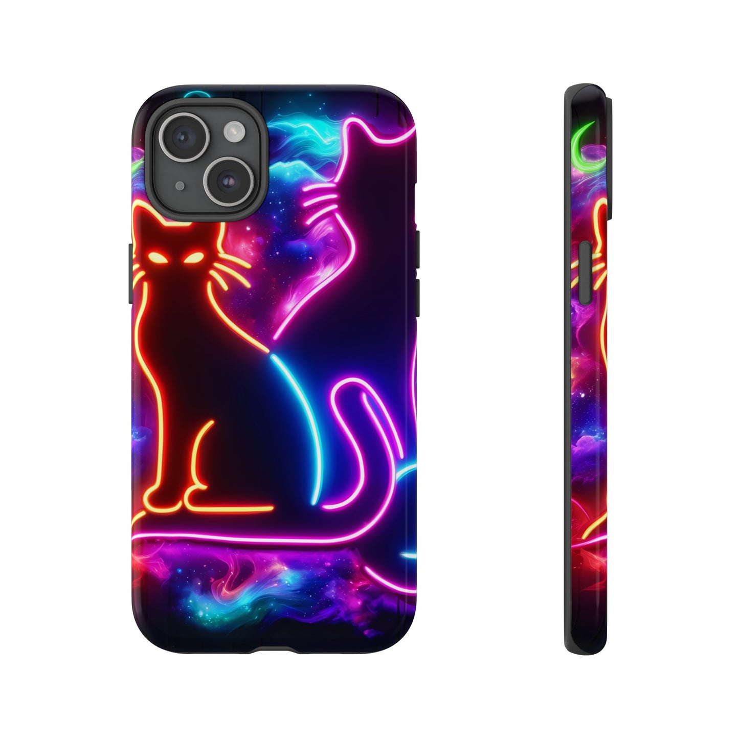 Tough Phone Case Ft. Neon Cats