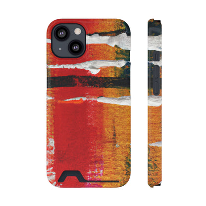 iPhone 13 and Samsung S21, S22 Cases with Card Holder Ft. Abstract New Mexico Desert