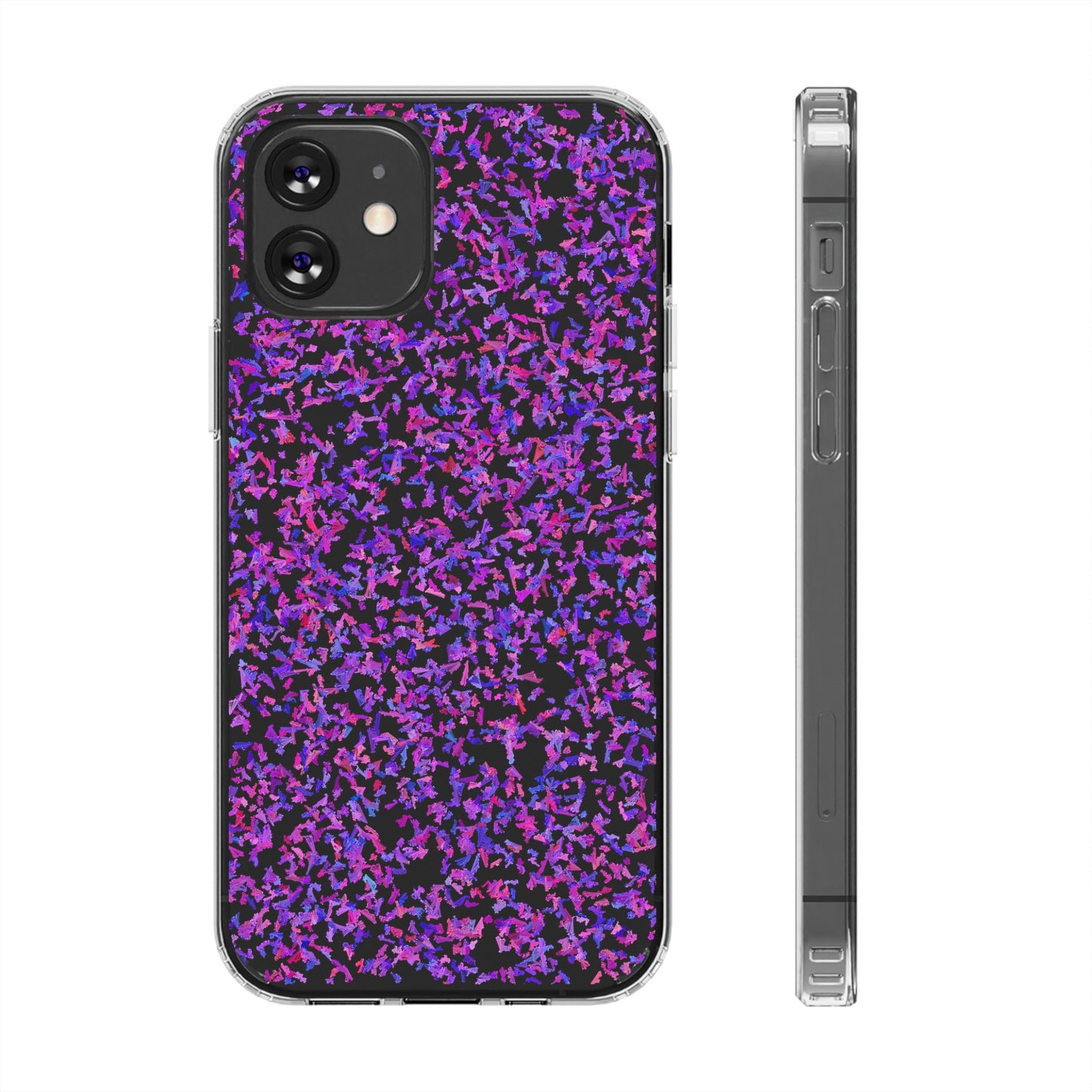 Clear iPhone and Android Cases Ft. Purple Leaves