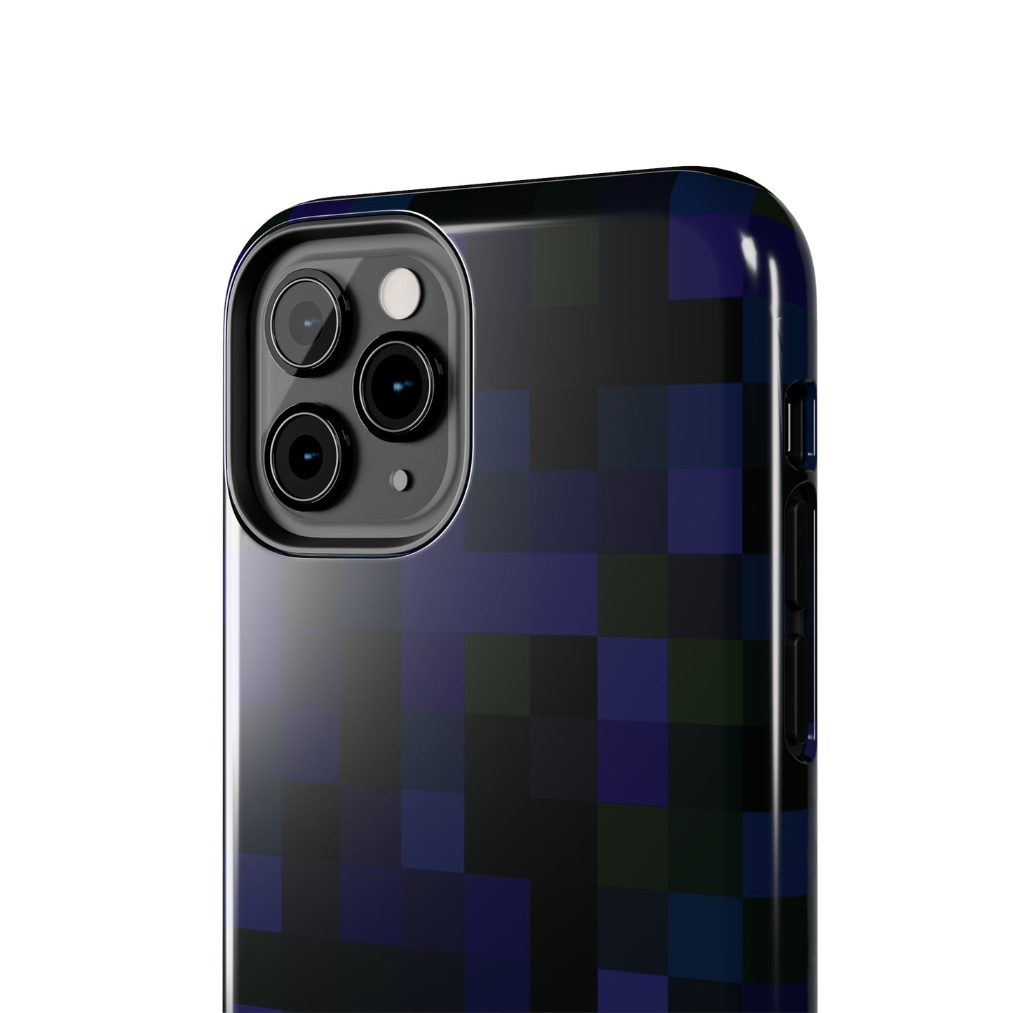 Strong Apple iPhone Case Ft. Dark Blue Pixels