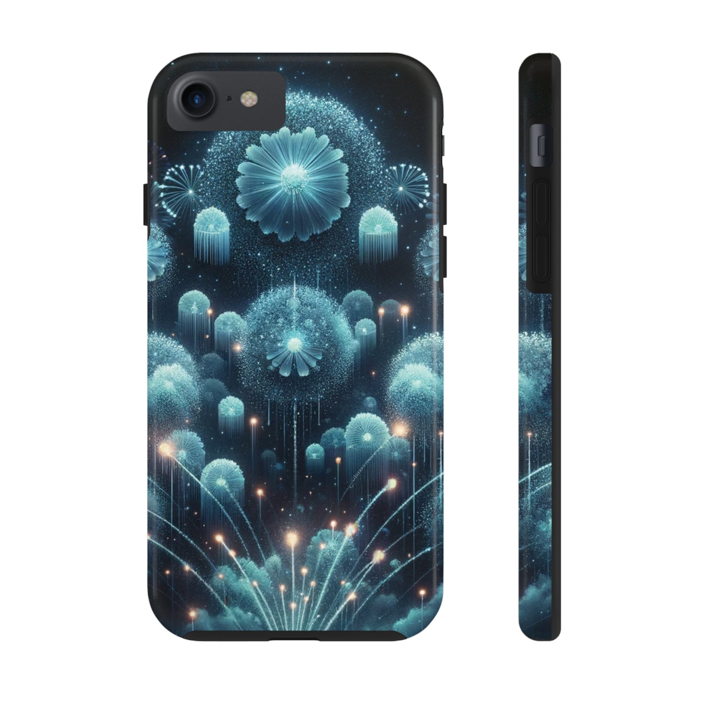 ToughDrop Apple iPhone Case Ft. Blue Dot New Year Fireworks